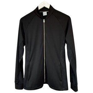 DUNNING Golf Jacket Womens Medium Black Full Zip Performance Zipper Pockets